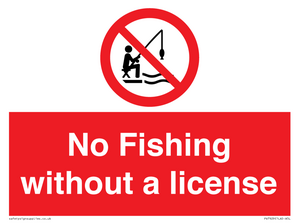 No Fishing without a license